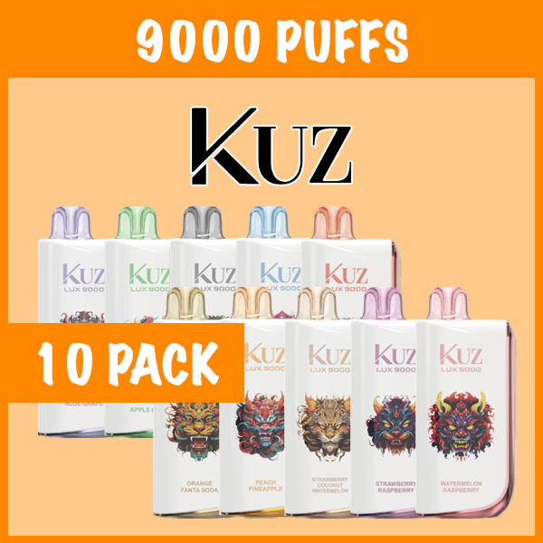 10 PACK - KUZ ULTRA 9000 PUFFS
