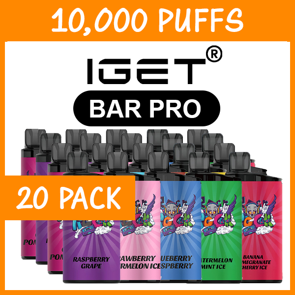 20 PACK - IGET BAR PRO - 10000 PUFFS