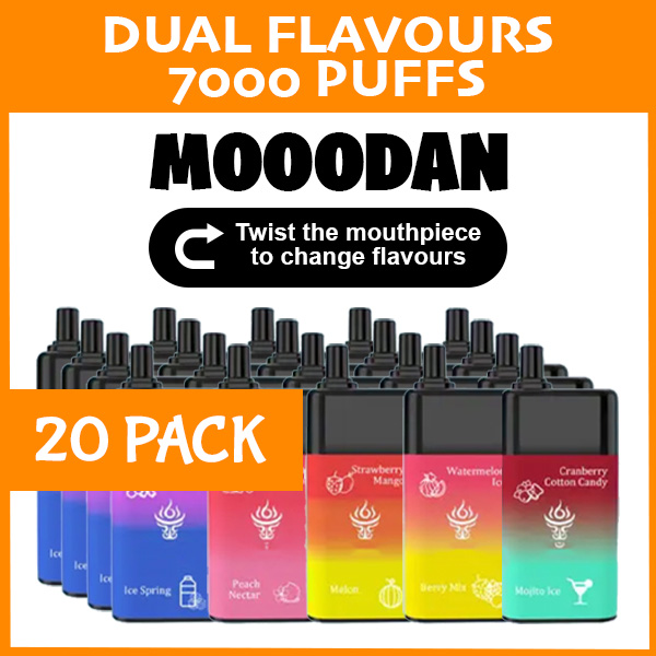 20 PACK - MOOODAN DUAL FLAVOUR - 7000 PUFFS