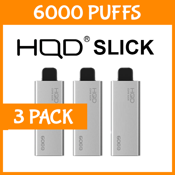 3 PACK - HQD SLICK - 6000 PUFFS