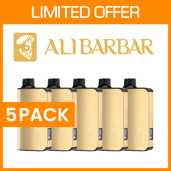 5 PACK - ALIBARBAR INGOT - 9000 PUFFS