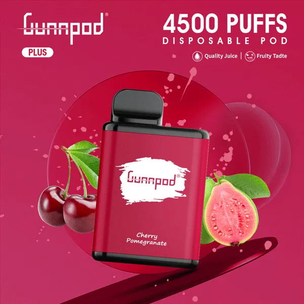 GUNNPOD PLUS CHERRY POMEGRANATE ICE - 4500 PUFFS