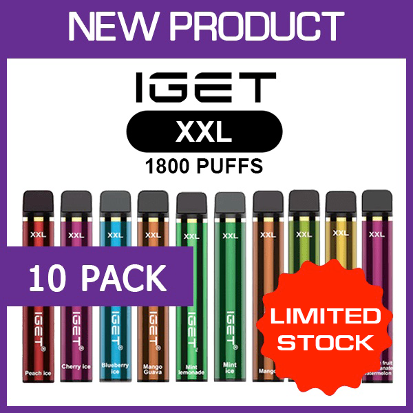 IGET XXL - 1800 PUFFS - 10 PACK