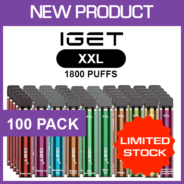 IGET XXL - 1800 PUFFS - 100 PACK