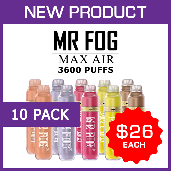 MR FOG MAX AIR - 3600 PUFFS - 10 PACK