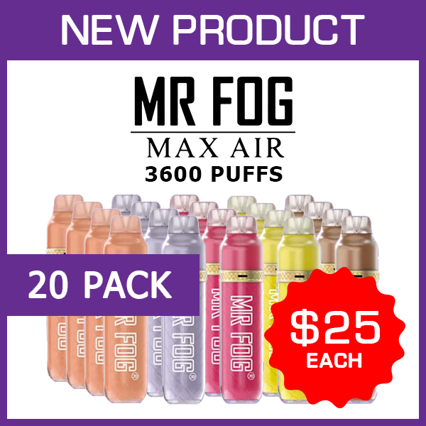 MR FOG MAX AIR - 3600 PUFFS - 20 PACK