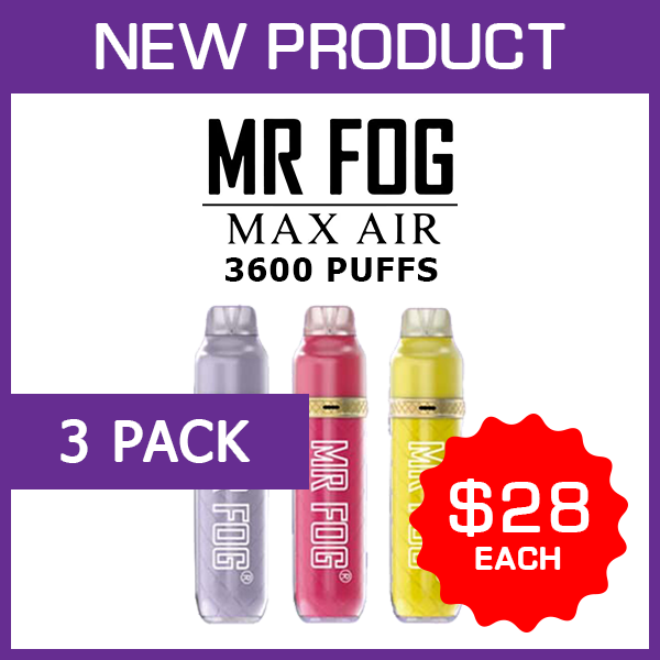 MR FOG MAX AIR - 3600 PUFFS - 3 PACK