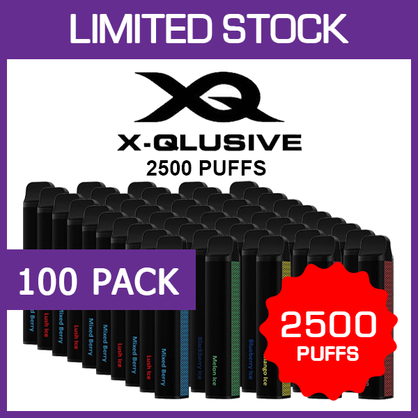 X-QLUSIVE - 2500 PUFFS - 100 PACK