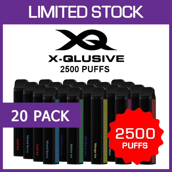 X-QLUSIVE - 2500 PUFFS - 20 PACK