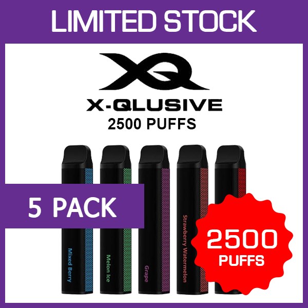 X-QLUSIVE - 2500 PUFFS - 5 PACK